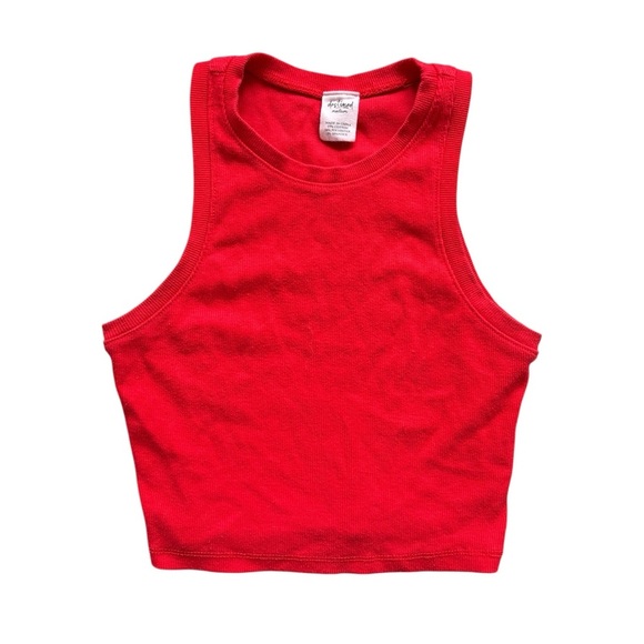 Destined Woman’s Medium Red Sleeveless Ribbed Crop Top - Picture 4 of 6
